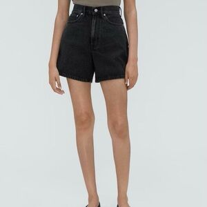 Everlane A-Line Denim Shorts size 27, Black